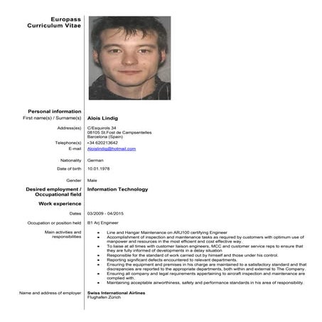 CV Alois Lindig 2016