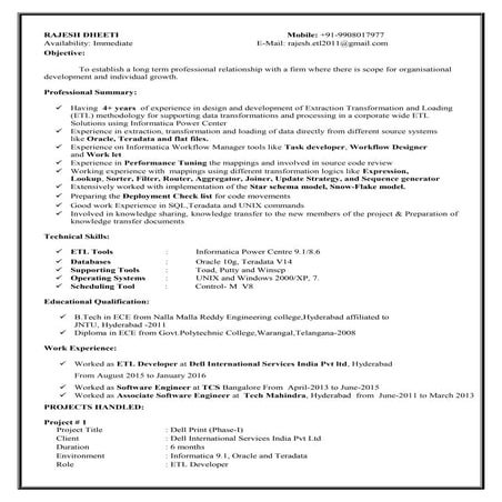 Informatica_Rajesh-CV 28_03_16