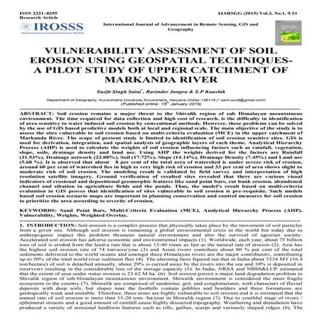 2. VULNERABILITY ASSESSMENT OF SOIL EROSION USING GEOSPATIAL TECHNIQUES ...