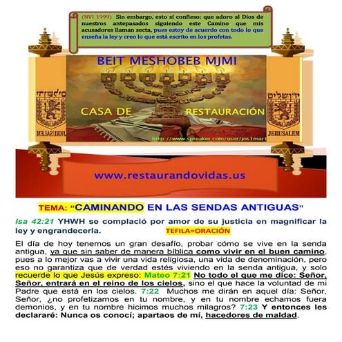 2 caminando en las sendas antiguas