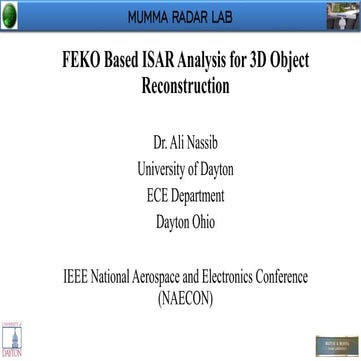 2015-06-17 FEKO Based ISAR Analysis for 3D Object Reconstruction