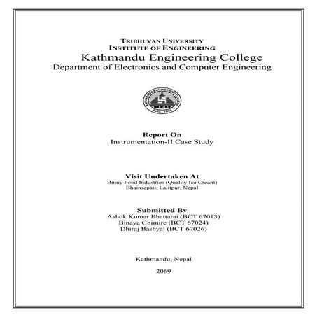 Instrumentation II :: Case Study Report (IOE, TU)