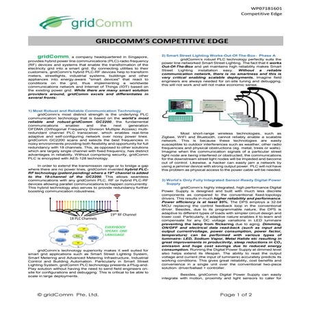 gridComm's Competitve Edge-2 pager