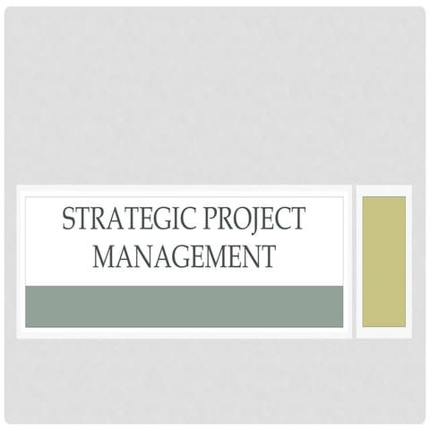 Strategic Project Management