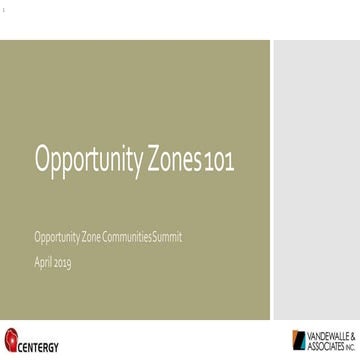 Centergy Opportunity Zone Program Overview