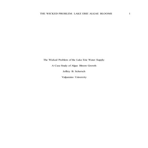 Lk Erie Algae Blooms Case Study