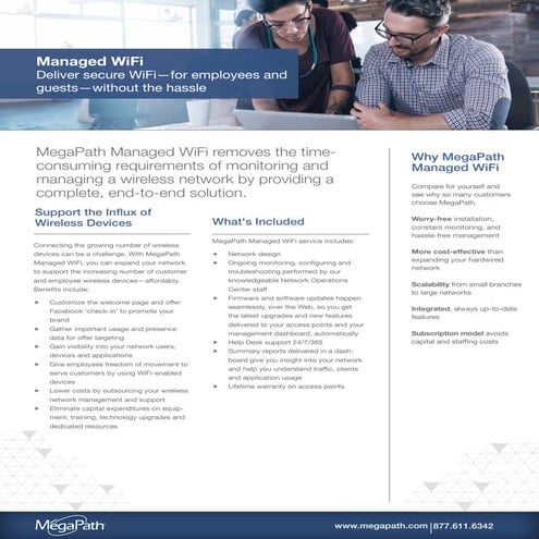 Managed WiFi Product Sheet