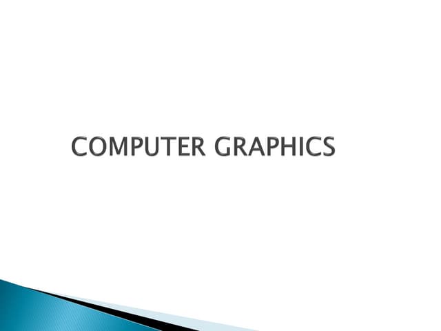 Introduction to Computer Graphics with examples