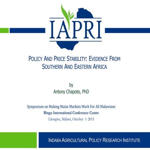 Policy and Price Stability: Evidence From Southern and Eastern Africa