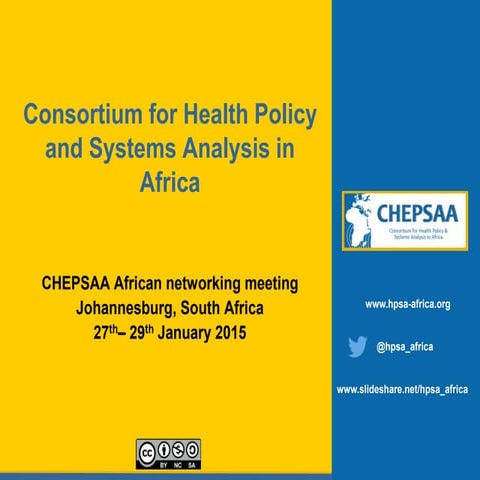 CHEPSAA final networking meeting: activities and outputs