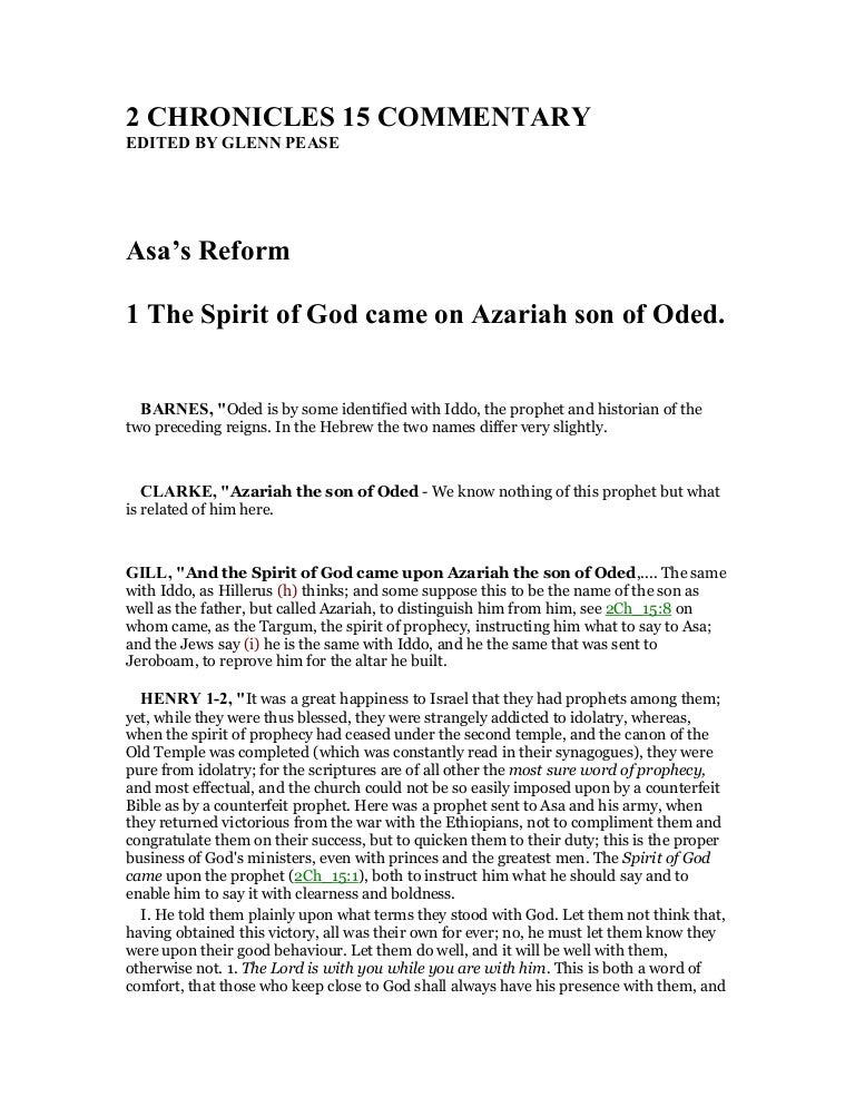 2 Chronicles 15 Commentary