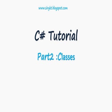 2classes in c# | PPT