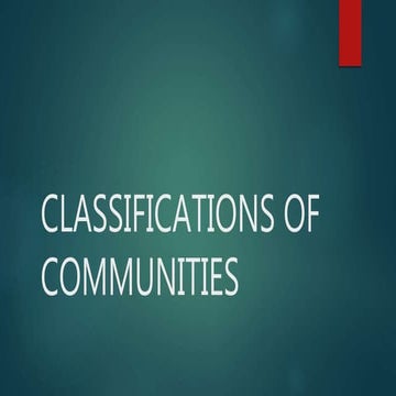 2 classification and types of community
