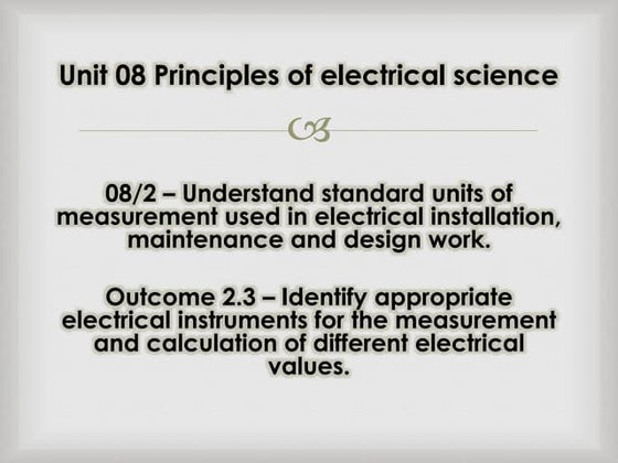 Electrical measuring instruments | PPTX | Science
