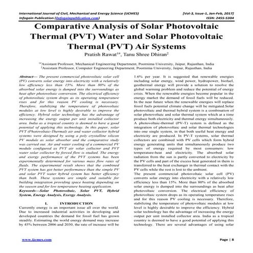 Integrated solar photovoltaic and thermal system for enhanced energy ...
