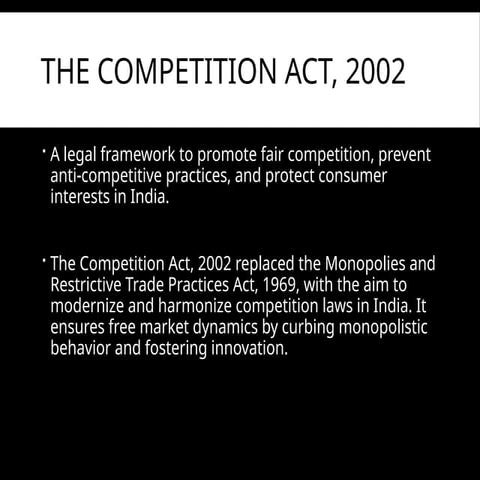 Competition Act very important Case Law PPT | PPTX