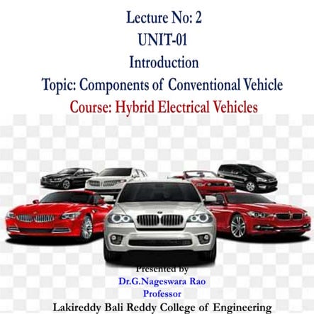 Components of Conventional Vehicle 