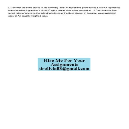 2 Consider the three stocks in the following table Pt repr.pdf