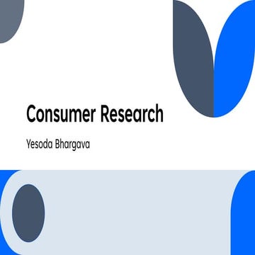 Consumer research and in depth interview