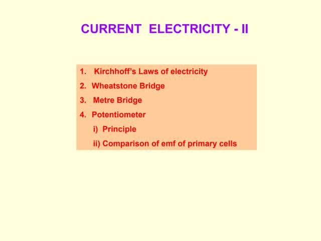 Class 12th physics current electricity part 2 ppt 