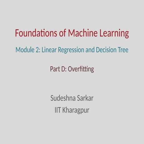 Machine learning overfitting problem explained