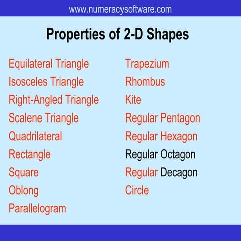 2 d shapes  v