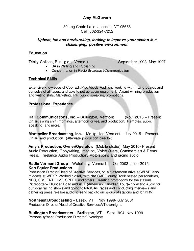 Amy Mcgovern Resume X