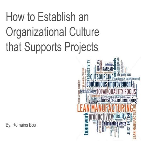 Organizational Culture That Supports Projects