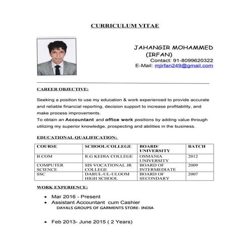 CURRICULUM VITAE - (1)