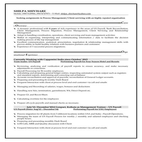 Resume Shilpa Updated