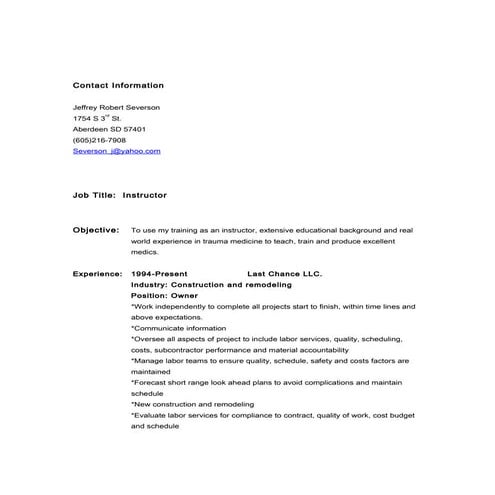 Shamal Solutions resume