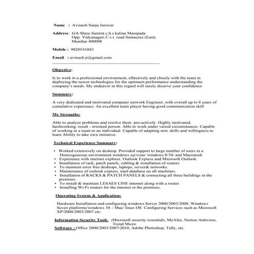 Avinash Final Resume 2016