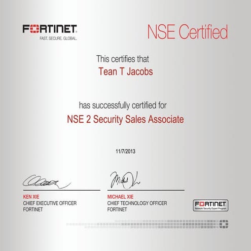 Fortinet NSE 2 Security Sales Associate | PDF