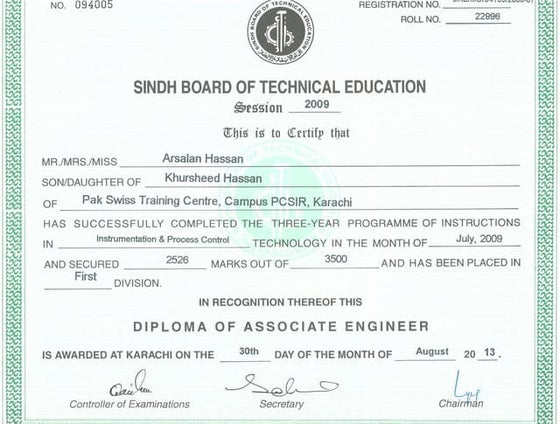 Diploma of associate engineering | PDF