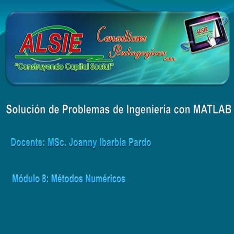Solución de Problemas de Ingeniería con MATLAB