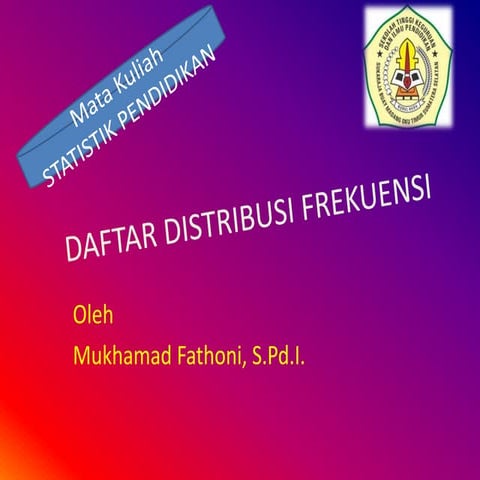 2 daftar distribusi frekuensi