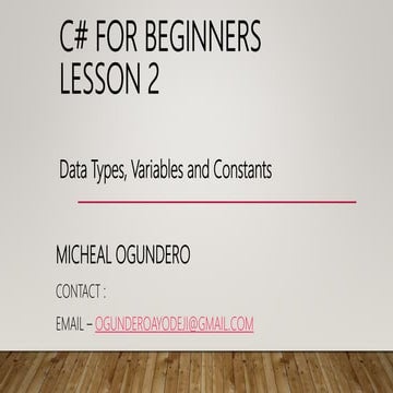datatypes_variables_constants | PPT