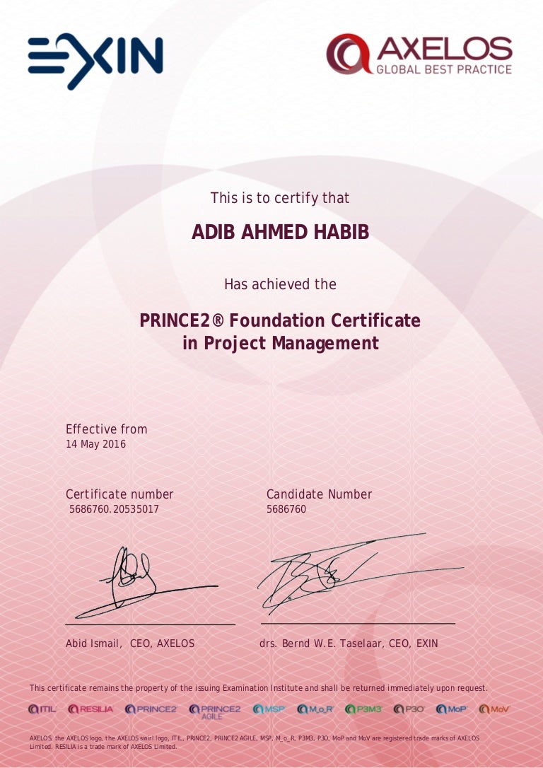 PRINCE2-Foundation Prüfungen