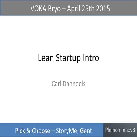 FI Presentation on Lean Startup by Carl Danneels Plethon Feb24 2015
