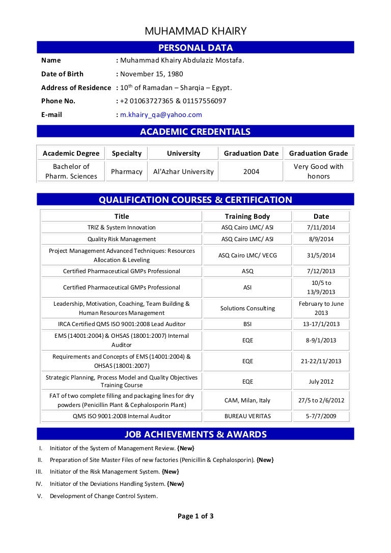 Brief CV 1 Copy