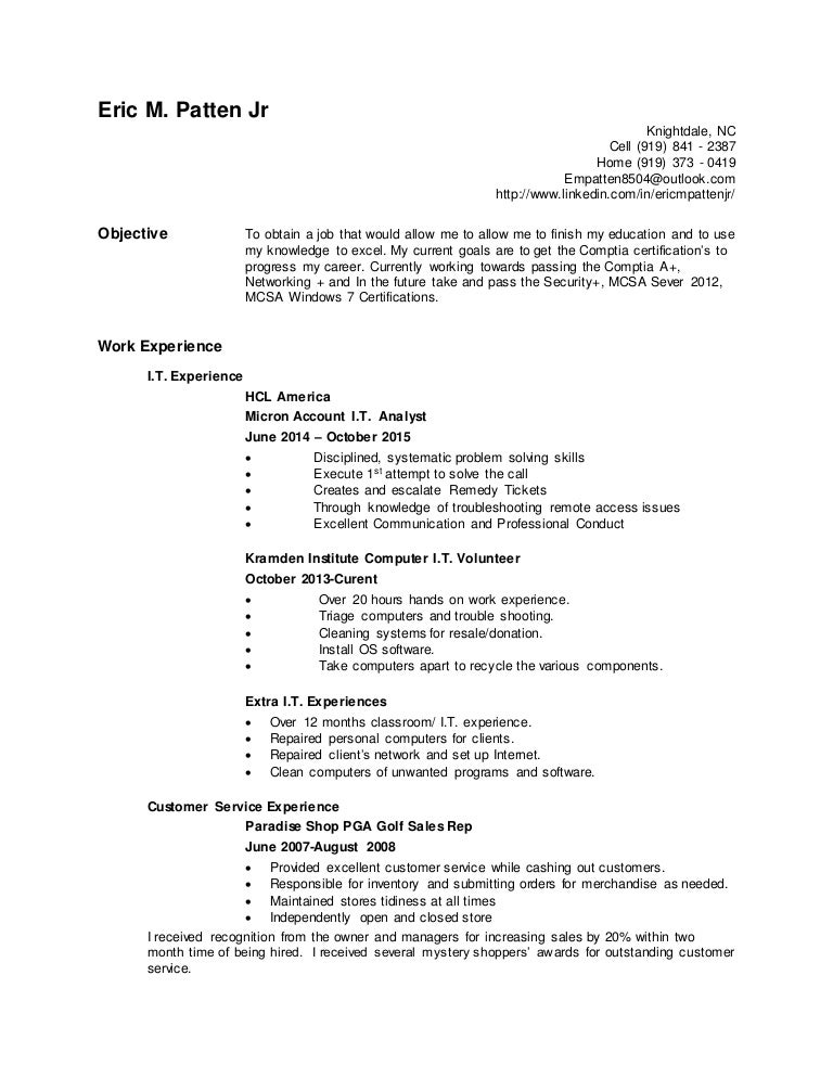 Eric S Custome Functional Customer Service Resume Version 1 9 2 Updat