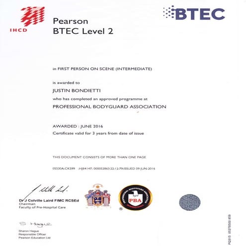 Level 2 FPOS-I Certificate | PDF