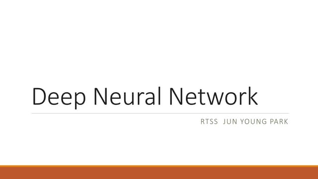 Deep Neural Network