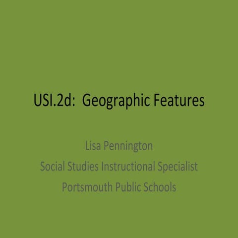 2d geographic features | PPT