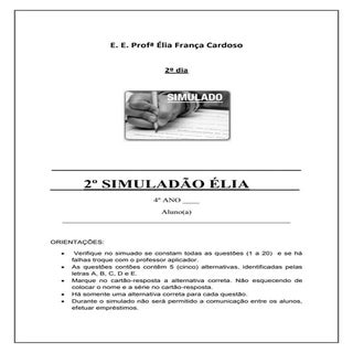 Simulado - 4º ano E. F..