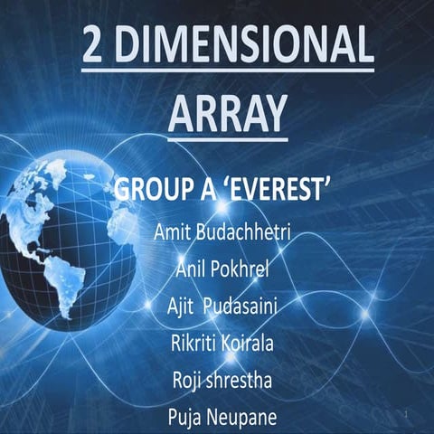 2D ARRAY TUTORIAL | PPT