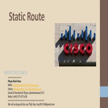 2 Định tuyến static route