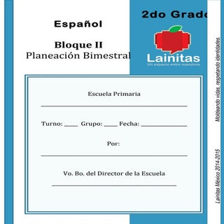 2do grado   bloque 2 - español