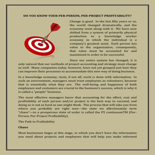 do you know your per person, per-project profitability