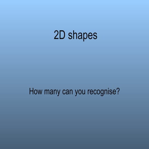 2d shape recognition